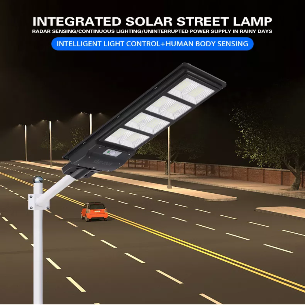 Lampione stradale solare in zona rurale in ABS con batteria di riserva